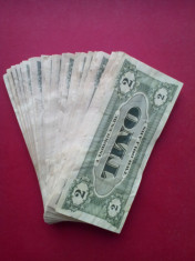 Teanc de bancnote MAXI cu aspect uzat pentru poker - valoarea 2 $ foto