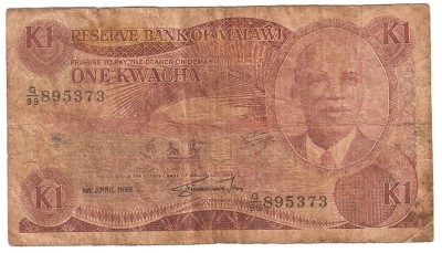 MALAWI 1 KWACHA 1988 U foto