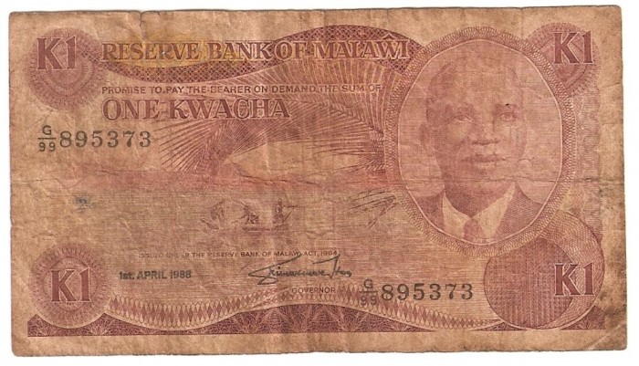 MALAWI 1 KWACHA 1988 U