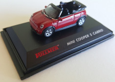 Macheta Mini Cooper S Cabrio, rosu, H0, 1:87, Vollmer foto