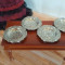 Farfurii metalice - set 4 buc - miniaturi papusi/colectionari