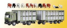 Camion MAN transport animale cu remorca KIBRI HO (1:87) 12248 foto