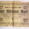 Bancnota veche Germania 5000000 marci, Funf Millionen Mark, 13.08.1923