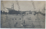 3868 - SALONTA, Bihor, Market - old postcard, real PHOTO - unused, Necirculata, Fotografie