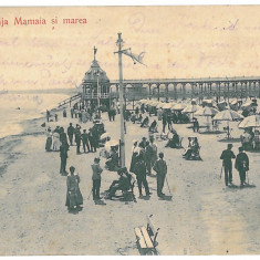 3854 - CONSTANTA MAMAIA, Dobrogea, Plaja - old postcard - used - 1908