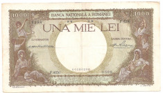 ROMANIA 1000 LEI 1936 VF foto