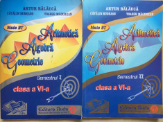 ARITMETICA ALGEBRA GEOMETRIE CLASA A VI-A - Balauca (2 volume) foto