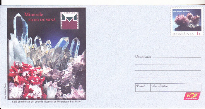 bnk fil Intreg postal 2010 necirculat - Minerale . Flori dse mina