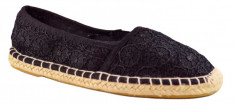 Espadrile Vintage Flowers - Negru foto