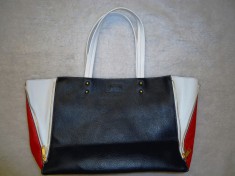 GEANTA + PORTOFEL DAMA PIELE ECO BLEUMARIN ALBA ROSIE FERMOARE