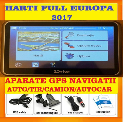 GPS 2drive 7&amp;quot; HD 256 ram 8GB AUTO, TAXI, GPS TIR CAMION, HARTI FULL EUROPA 2023 foto