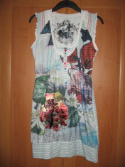 Rochie Desigual fond alb Mar 40/ 42 foto