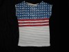 Tricou Dama Steag SUA Bumbac Fara Maneca USA America Top Cool Fashion Trend 2024