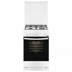 Aragaz pe gaz Zanussi ZCG210S1WA, 4 arzatoare, siguranta cuptor, 50 cm, alb foto