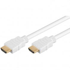 Cablu Goobay v1.4 HDMI tata la HDMI tata cu ethernet 2m alb foto