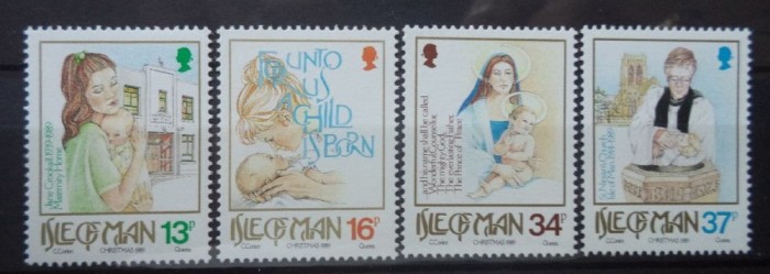 ISLE OF MAN 1989- CRACIUN, serie nestampilata K136