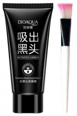 Set Masca Neagra crema BioAqua Black Mask tub 60ml si Pensula speciala aplicare foto