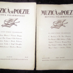 LOT 2 REVISTE VECHI -MUZICA SI POEZIE - REVISTA FILARMONICEI - 1936