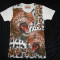 TRICOU BARBATI MANECA SCURTA IMPRIMEU FATA CAP ANGRY LEOPARD 100% BUMBAC