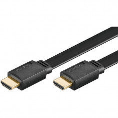 Cablu Goobay v1.4 HDMI tata la HDMI tata plat 5m negru foto