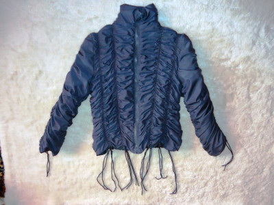 GEACA SCURTA DAMA MAXMARA INCRETITA GRI SOBOLAN masura S/M foto
