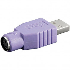 Adaptor Goobay USB tata la PS2 mama violet foto