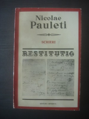 NICOLAE PAULETI - SCRIERI foto