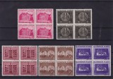 ROMANIA 1941 LP 143 FUNDATIA CAROL I BLOCURI DE 4 TIMBRE MNH