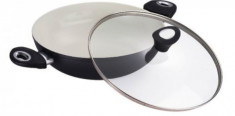 Tigaie ceramica wok cu capac Bergner BG 6569 - 28 cm foto