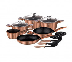 Set oale marmorate Copper Metalic Line 15 piese Berlinger Haus BH 1224-R foto