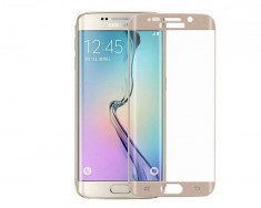 Folie Tempered Glass 3D, Glass Armor pentru Galaxy S6 edge, gold foto