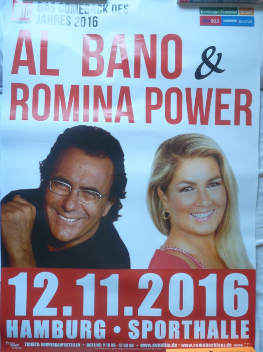 Afis de spectacol Romina Power si Al Bano , Hamburg 2016