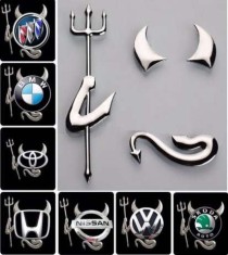 Sticker/Logo Metalizat 3D Devil/Dracusor Auto VW,Mazda,Honda,Bmw,Skoda,Opel foto