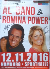 Afis Romina Power si Al Bano din 2016, cu bilet spectacol si autografe artisti