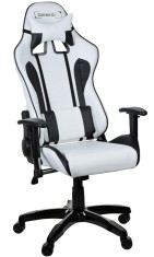 Scaun birou gaming directorial sport piele Gran-Gio Alb-Negru