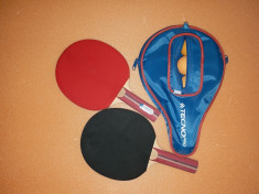 Set Ping Pong Tenis De Masa Tecno Pro - 2 Palete, Husa + 3 Mingi foto