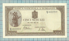 Bancnota 500 lei 1941 UNC-seria-U/9...707 foto