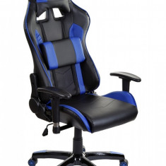 Scaun birou gaming directorial sport piele Gran-Gio Negru-Albastru