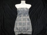 Rochie Scurta Balon Gogosar Fara Bretelute Bumbac Mini Rochita Italy Imprimeu Gri/Alb/Bej Marimi S M L
