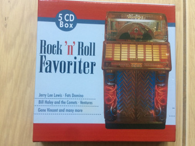 Rock&amp;#039;n&amp;#039;Roll favoriter box set 5 discuri cd disc selectii muzica rock anii 60 VG+ foto