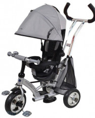 Tricicleta Cu Sezut Reversibil Sunrise Turbo Trike Silver foto