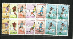 LAOS - LOT 4 SERII SPORT FOTBAL, STAMPILATE (A20) foto