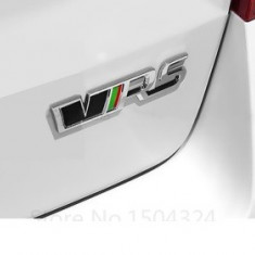 emblema pentru portbagaj VRS auto SKoda rs metalica spate adeziv inclus