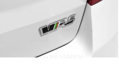 emblema pentru portbagaj VRS auto SKoda rs metalica spate adeziv inclus foto