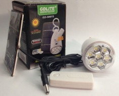 Bec cu LED-uri si acumulator cu incarcare solara GD-LIGHT GD-5007S foto