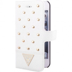 Husa Flip Cover Guess GUFLBKS5STW Tessi Alb pentru SAMSUNG Galaxy S5 foto