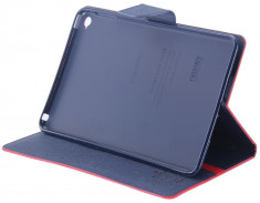 Husa tip carte Mercury Goospery Fancy Diary rosu + bleumarin pentru Apple iPad Mini 4 foto