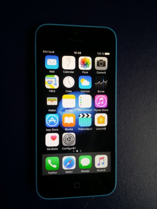 Iphone 5C NECODAT Orange Albastru 8 GB Stare Buna IOS 10.3.3 + incarcator +cablu foto mare Iphone 5C NECODAT Orange Albastru 8 GB Stare Buna IOS 10.3.3 + incarcator +cablu foto mare