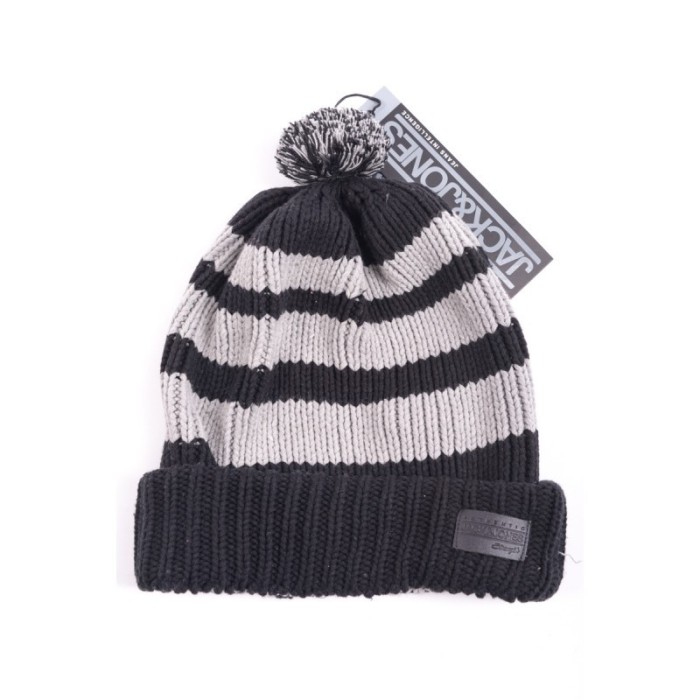 Caciula Barbati Jack&Jones Josef Beanie Negru / Alb foto mare Caciula Barbati Jack&Jones Josef Beanie Negru / Alb foto mare