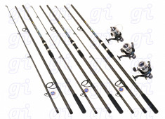 Set Crap 3 lansete NEXT CARP 3,6 m cu 3 mulinete EASTSHARK SW60 cu 10 rulmenti foto